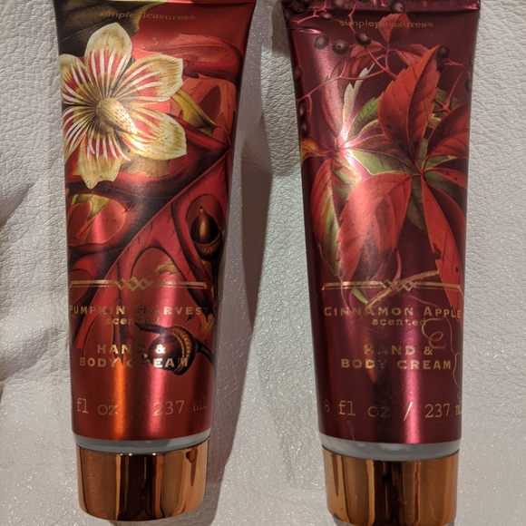 Simple Pleasures Other - 2 Hand & Body Cream Pumpkin Spice Cinnamon Apple